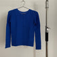 Issey Miyake blue long sleeve pleated top