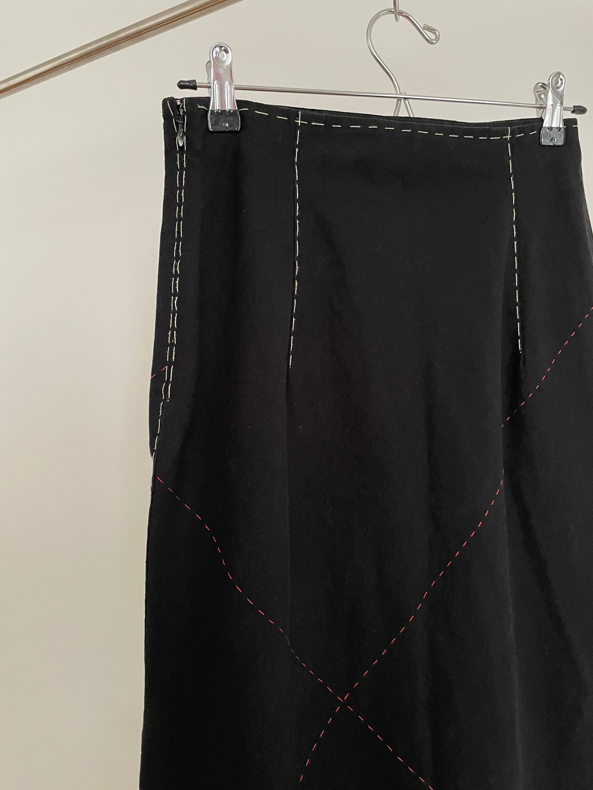 Yohji Yamamoto spring/summer 2000 contrast stitch skirt