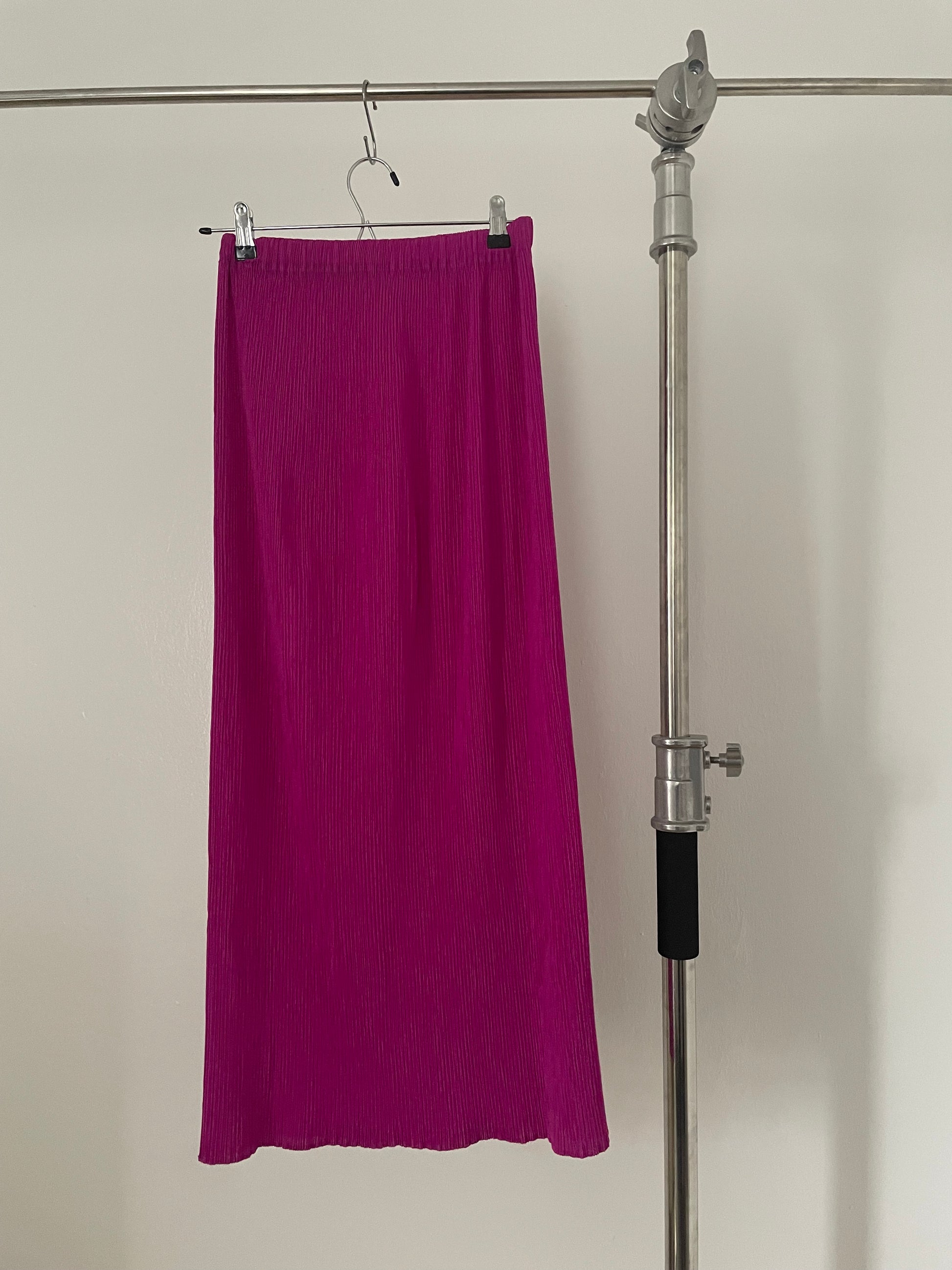 Issey Miyake hot pink pleated skirt