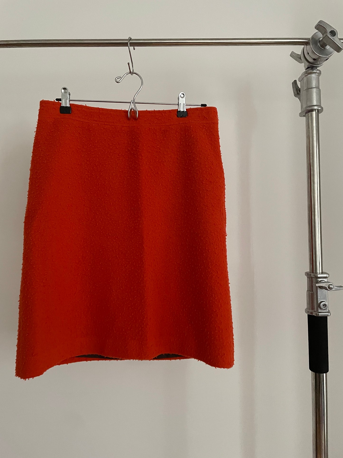 Vintage Miu Miu fall/winter 1999 fuzzy orange skirt