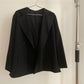 Front view of vintage womens Yohji Yamamoto Noir black single button blazer