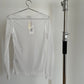 Back view of womens Dries Van Noten white mesh long sleeve top