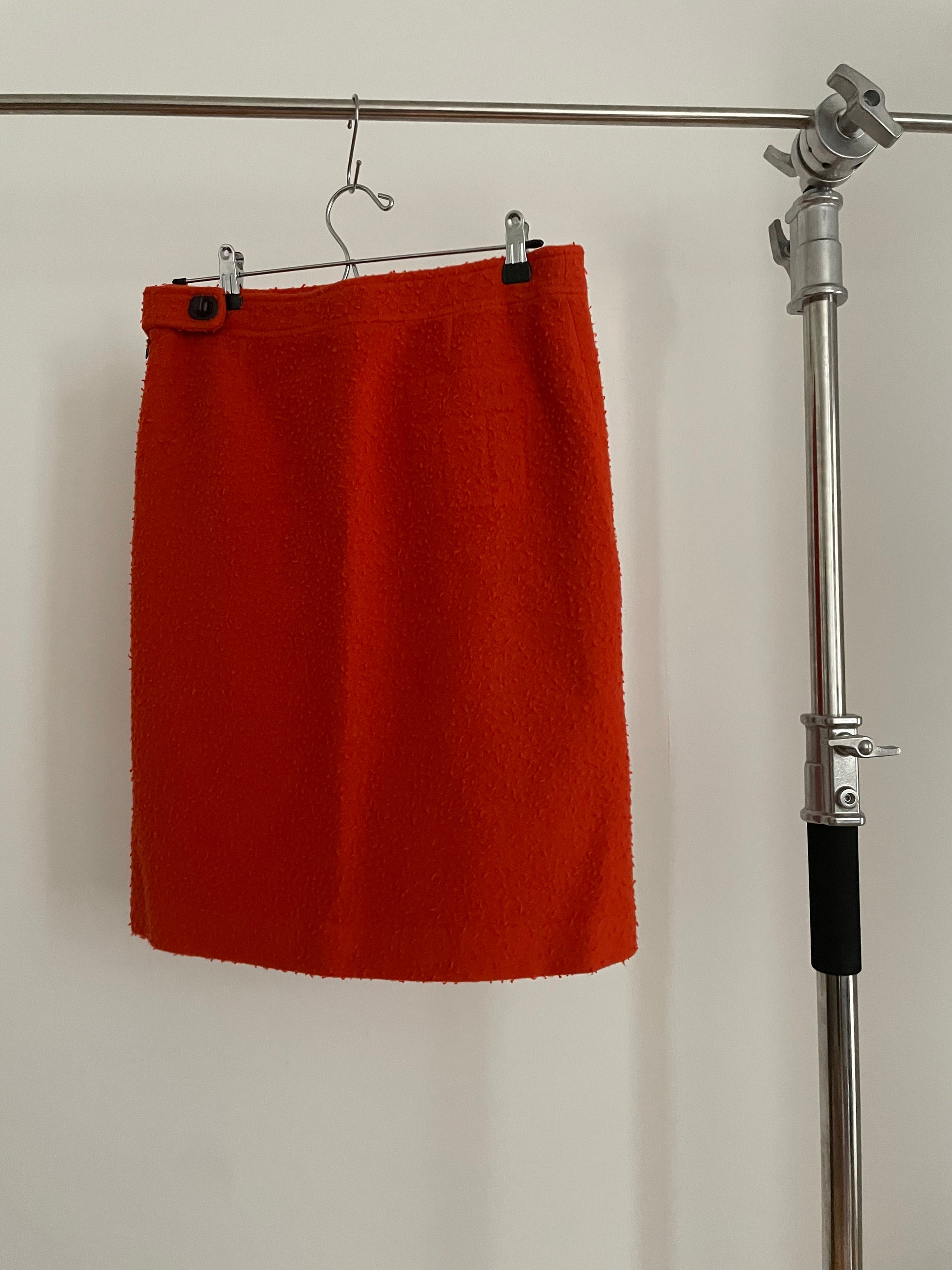 Vintage Miu Miu fall/winter 1999 fuzzy orange skirt