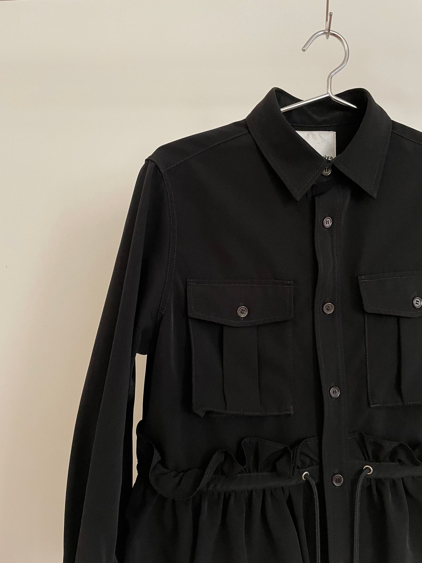 Vintage womens Noir Kei Ninomiya black shirt jacket