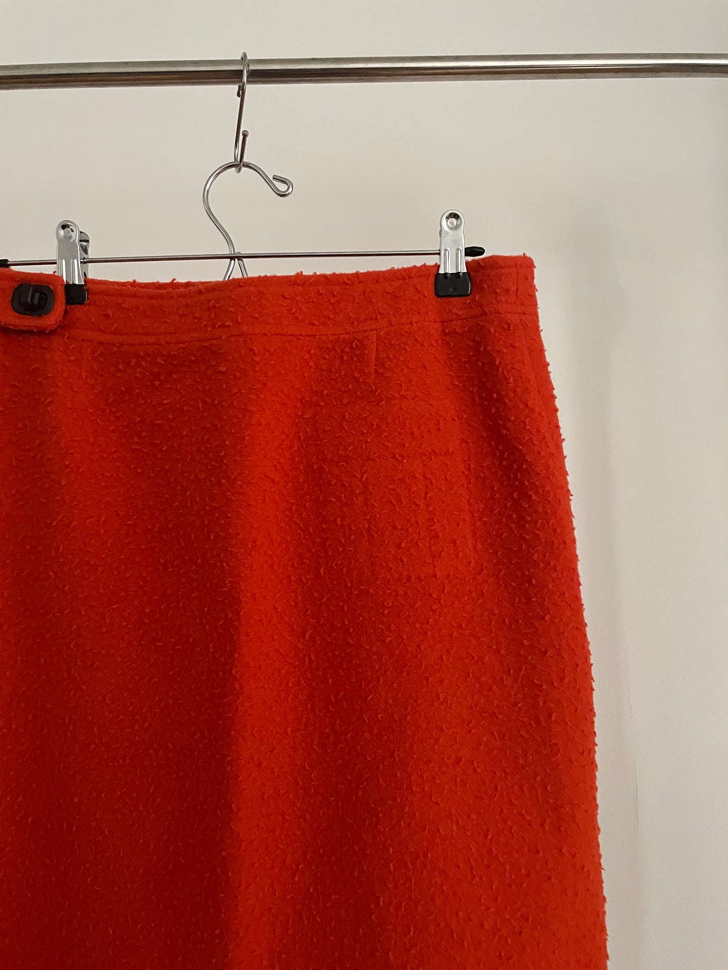 Vintage Miu Miu fall/winter 1999 fuzzy orange skirt