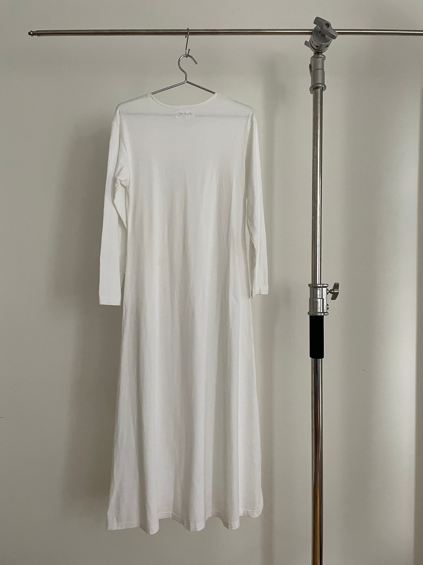 Yohji Yamamoto white long sleeve t-shirt dress